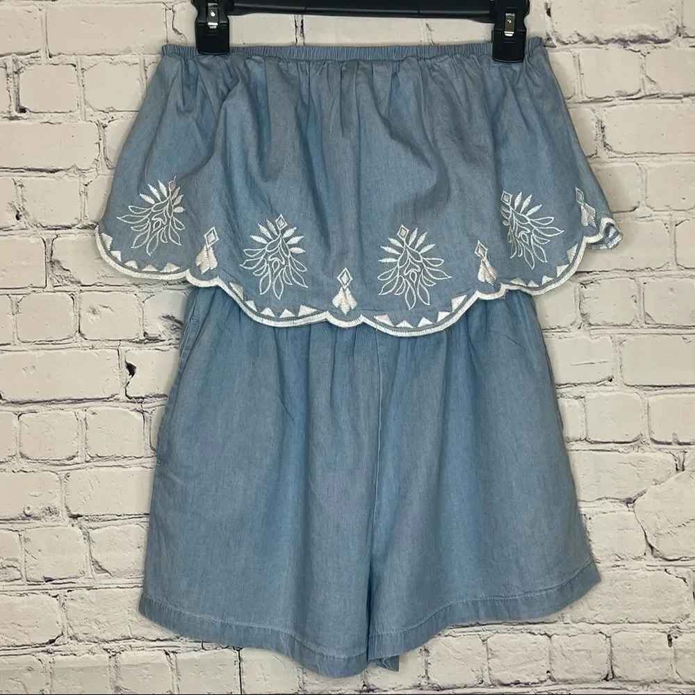 Off-Shoulder Romper - Picture 1 of 6